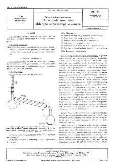 Skóry futerkowe wyprawione - Oznaczanie zawartości aldehydu mrówkowego w skórze BN-71/7702-02