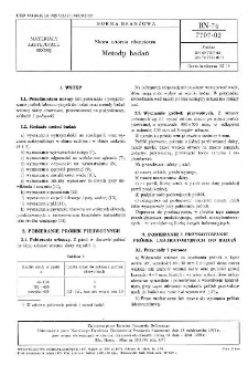 Skóra wtórna obuwiowa - Metody badań BN-74/7707-02