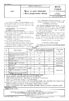 Skóry na wałki dociskowe i skóry pergaminowe cielęce BN-73/7728-01