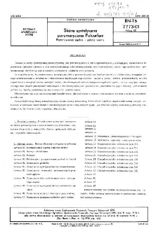 Skóra syntetyczna poromeryczna Polcorfam - Postanowienia ogólne i zakres normy BN-76/7773-01 Arkusz 00