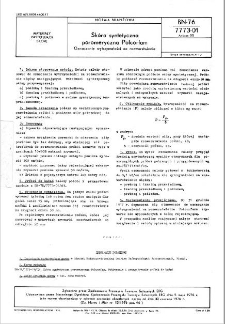 Skóra syntetyczna poromeryczna Polcorfam - Oznaczanie wytrzymałości na rozwarstwianie BN-76/7773-01 Arkusz 05