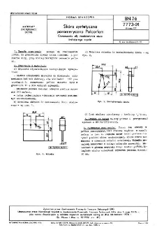 Skóra syntetyczna poromeryczna Polcorfam - Oznaczanie siły rozdzierania szwu imitującego szycie BN-76/7773-01 Arkusz 07