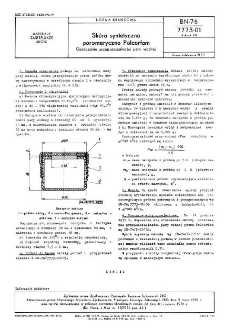 Skóra syntetyczna poromeryczna Polcorfam - Oznaczanie przepuszczalności pary wodnej BN-76/7773-01 Arkusz 10