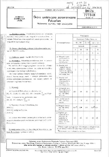 Skóra syntetyczna poromeryczna Polcorfam - Wykonanie, wymiary, wady powierzchni BN-76/7773-01 Arkusz 16