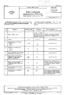 Skóra syntetyczna poromeryczna Polcorfam - Charakterystyka techniczna typu 404 BN-76/7773-01 Arkusz 19