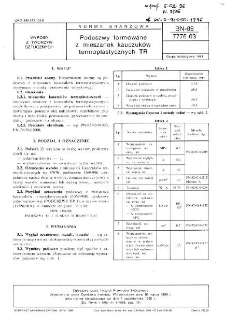 Podeszwy formowane z mieszanek kauczuków termoplastycznych TR BN-89/7775-03