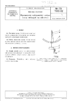 Materiały obuwnicze - Wyznaczanie wytrzymałości usztywniaczy stalowych na uderzenie BN-72/7783-02