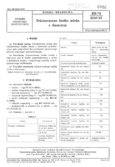 Teksturowane białko mleka z tłuszczem BN-78/8049-09