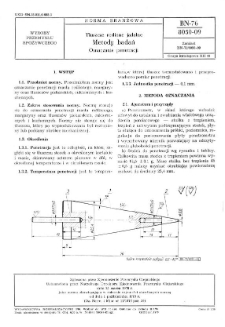 Tłuszcze roślinne jadalne - Metody badań - Oznaczanie penetracji BN-76/8050-09