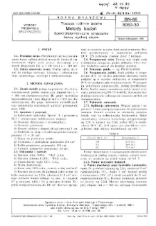 Tłuszcze roślinne jadalne - Metody badań - Spektrofotometryczne oznaczanie barwy ogólnej olejów BN-86/8050-30