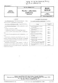 Wyroby i półprodukty ciastkarskie - Klasyfikacja BN-80/8070-01