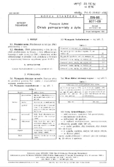 Pieczywo żytnie - Chleb pełnoziarnisty z żyta BN-86/8071-09