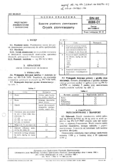 Suszone przetwory ziemniaczane - Grysik ziemniaczany BN-80/8086-01