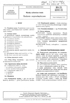 Wyroby cukiernicze trwałe - Badania organoleptyczne BN-70/8090-13