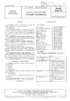 Wyroby cukiernicze trwałe - Pomadki krystaliczne BN-83/8093-04