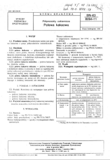 Półprodukty cukiernicze - Polewa kakaowa BN-83/8094-11