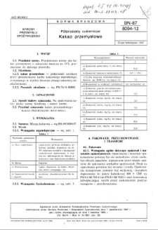 Półprodukty cukiernicze - Kakao przemysłowe BN-87/8094-12