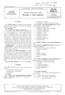 Wyroby cukiernicze trwałe - Wyroby z mas tłustych BN-85/8096-03