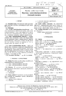 Wyroby cukiernicze trwałe - Wyroby czekoladopodobne nienadziewane BN-87/8097-11