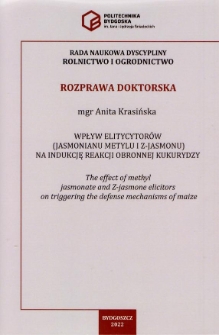 Wpływ elicytorów (jasmonianu metylu i Z-jasmonu) na indukcję reakcji obronnej kukurydzy