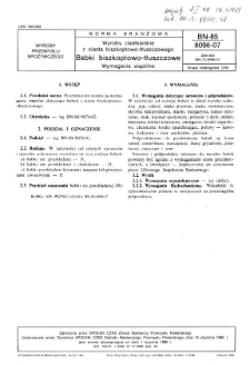 Wyroby ciastkarskie z ciasta biszkoptowo-tłuszczowego - Babki biszkoptowo-tłuszczowe - Wymagania wspólne BN-85/8098-07