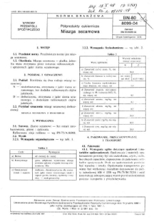 Półprodukty cukiernicze - Miazga sezamowa BN-80/8099-04