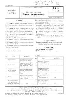 Przetwory owocowe - Owoce pasteryzowane BN-73/8121-03