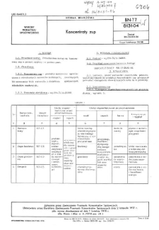 Koncentraty zup BN-77/8131-04