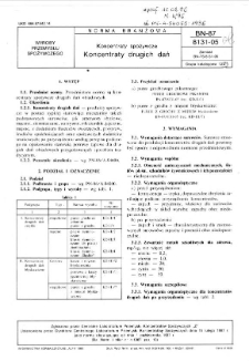 Koncentraty spożywcze - Koncentraty drugich dań BN-87/8131-05