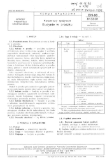 Koncentraty spożywcze - Budynie w proszku BN-88/8133-01