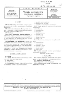 Wyroby garmażeryjne niemięsne nabiałowe - Wymagania ogólne BN-88/8153-01