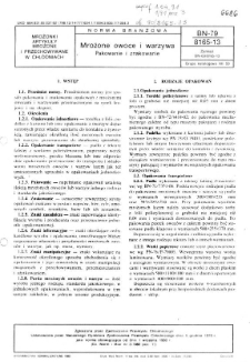 Mrożone owoce i warzywa - Pakowanie i znakowanie BN-79/8165-13