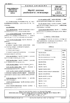 Mączki paszowe pochodzenia zwierzęcego BN-87/8181-01