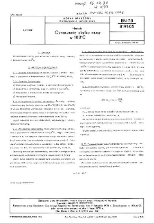 Herbata - Oznaczanie ubytku masy w temperaturze 103°C BN-78/8191-05