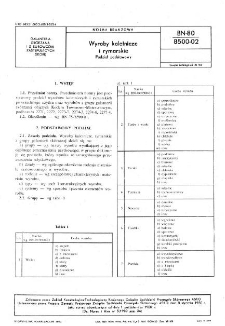 Wyroby kaletnicze i rymarskie - Podział podstawowy BN-80/8500-02