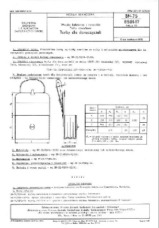 Wyroby kaletnicze i rymarskie - Torby zawodowe - Torby dla doręczycieli BN-75/8501-17 Arkusz 02