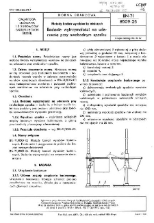 Metody badań wyrobów kaletniczych - Badanie wytrzymałości na uderzenia przy swobodnym spadku BN-71/8509-05