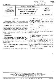 Metody badań wyrobów kaletniczych - Badanie wytrzymałości na przebicie udarowe BN-71/8509-06