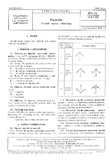 Parasole - Podział, nazwy i określenia BN-76/8513-03