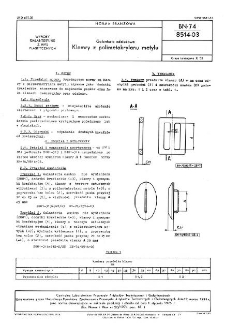 Galanteria odzieżowa - Klamry z polimetakrylanu metylu BN-74/8514-03