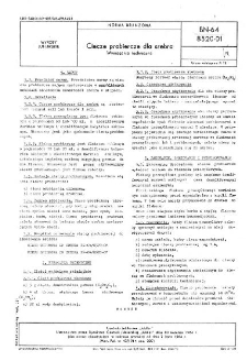 Ciecze probiercze dla srebra - Wymagania techniczne BN-64/8520-01