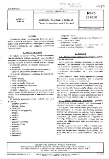 Artykuły biurowe i szkolne - Pakowanie, przechowywanie i transport BN-75/8540-01