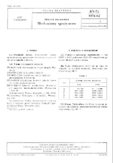 Zabawki mechaniczne - Mechanizmy sprężynowe BN-72/8551-02