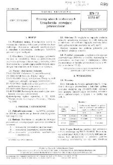 Elementy zabawek mechanicznych - Urządzenia sterujące przewodowe BN-73/8551-07