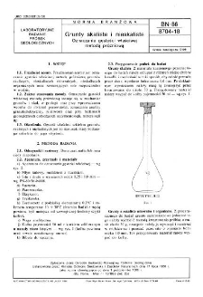 Grunty skaliste i nieskaliste - Oznaczanie gęstości właściwej metodą próżniową BN-86/8704-18
