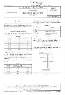 Piezometry - Zabudowa zewnętrzna - Wymagania BN-87/8751-02