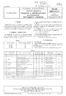 Centralne ogrzewanie - Grzejniki z kształtowników aluminiowych - Wymagania i badania BN-85/8864-53/01