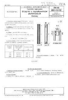 Centralne ogrzewanie - Grzejniki z kształtowników aluminiowych - Człony BN-85/8864-53/02