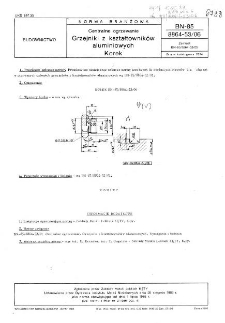 Centralne ogrzewanie - Grzejniki z kształtowników aluminiowych - Korek BN-85/8864-53/06