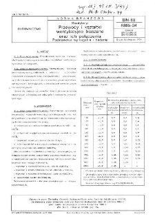 Wentylacja - Przewody i kształtki wentylacyjne blaszane oraz ich połączenia - Podstawowe wymagania i badania BN-88/8865-04